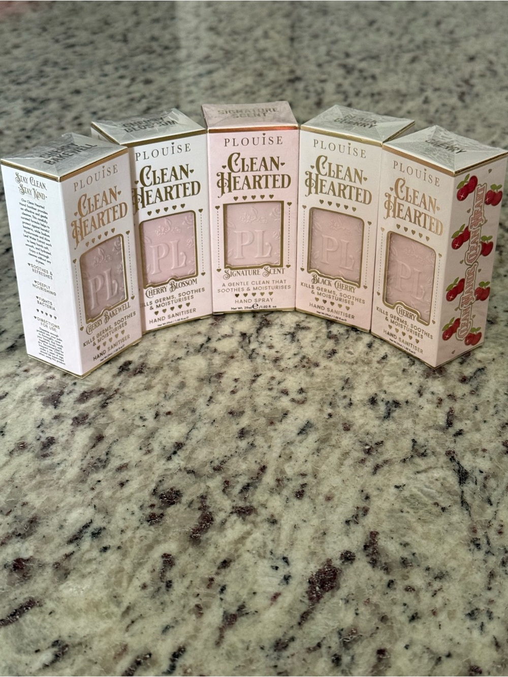 P. Louise Clean-Hearted Hand Sanitizer Bundle LOT of 5. NEW SEALED